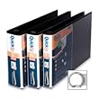 Quality Product By ride, Inc. - Legal-Size Binders Round Ring 1" Cap 8-1/2"x14" Black