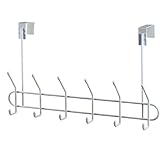 Spectrum 60500 Over The Door 6-Hook Coat Rack, White