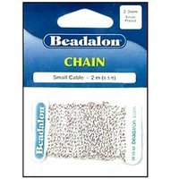 Beadalon Steel Chain Cable Small 2.3mm 2M Silver 