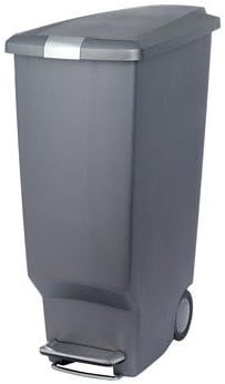 Simple Human Slim Step Can 40 L Plastic Gray