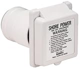 Marinco 6351EL-B Marine 3-Wire Standard Poly Locking Power Inlet with Rear Safety Enclosure (50-Amp, 125-Volt, Male)