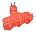Kab Enterprise KAB-3FLU-ORG 3-Outlet Adapter, Orange - Quantity 20