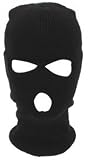 Balaclava STURMHAUBE Sturmmaske 3 Loch schwarz