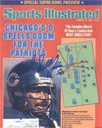 Mike Singletary Autographed/Hand Signed Sports Illustrated Magazine (Chicago Bears)