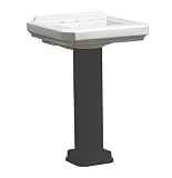 Danze DC026018WH 24-Inch Circtangular China Pedestal Lavatory Basin, White