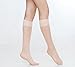 Women's 6 Pack Silky Sheer Knee High trouser socks reinforced toe