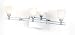Holtkoetter 5583 CH SW Ludwig Three Light Wall Sconce, Chrome with Satin White Glass