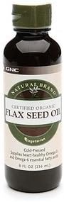 Natural Brand Certified Organic Flax Seed Oil 8 fluid ounce by GNC NATURAL BRAND