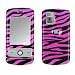 Fits LG CU720 Shine Cell Phone Snap on Protector Faceplate Cover Housing Hard Case - Hot Pink/Black Zebra Skin