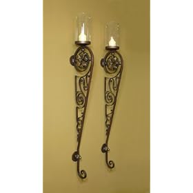 Martinique Tuscan Scroll Pair Sconces by Kathy Kuo Designs