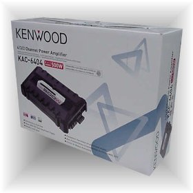 Kenwood KAC-6404 500-Watt Max Power Stereo Bridgeable Amplifier with Variable LPF HPF
