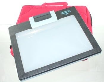 Portable Cordless A4 Daylight rechargeable LED Craft Lightbox RED CARRY BAG by Craft Light Company