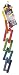 Pink Parrot Kladders Bird Toy for Parakeets, Cockatiels, and Other Small Birds