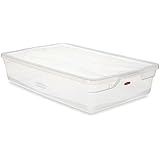 Rubbermaid Clever Store Tote Storage Container, 41-Quart, Clear