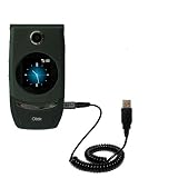 Coiled Power Hot Sync and Charge USB Data Cable w/ Tip Exchange for the HTC 3125 - Gomadic Brand