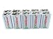 10 Pieces of Tenergy Centura 9V 200mAh Low Self-Discharge NiMH Rechargeable Batteries
