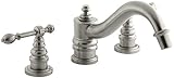 KOHLER K-T6906-4-BN IV Georges Brass Deck-Mount High-Flow Bath Faucet Trim, Vibrant Brushed Nickel [