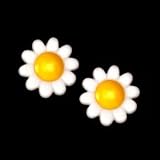 Novelty Button 3/4'' He Loves Me White/Yellow By The Package
