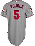 Albert Pujols Jersey: Los Angeles Angels #5 Grey Authentic Jerseys (M/48)