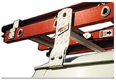 Van Racks For - Dodge - Full Size Van - 1970-2003 - White - 2PC. STEEL VAN RACK GUTTER MOUNT