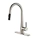 Kraus KPF-2720SS Modern Crespo Single Lever Pull Down Kitchen Faucet, Stainless Steel