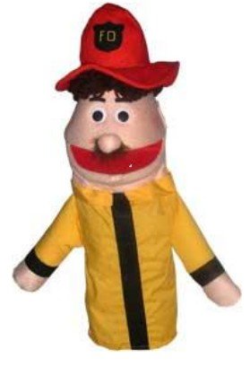 Childrens Toyshop  Toys : Puppet Partners EFIRE-C Fireman-Caucasian Puppet