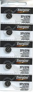 Energizer 371 / 370 Silver Oxide Watch Battery (5 per Pack)