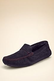 Freshfeet Suede Mocassin Slippers with Silver Technology