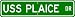 USS PLAICE SS 390 Street Sign - Navy