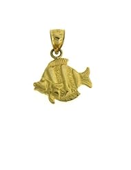 Dazzlers Solid 14 karats Gold Angelfish Charm Pendant available in three colors from jewelsberry (weights: 5.1 grams only)