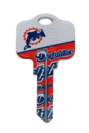 Miami Dolphins Kwikset KW1 House Key