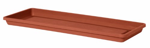 Fiskars 53030C 30-Inch Terrabox Rectangle Planter Tray, Color Clay