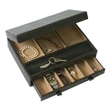 Brown Faux Leather Dresser Valet