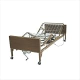 Medical Hospital Beds Steel 36 Brown Light Full Electric Bed w/ Full Length Side Rails & Mattress