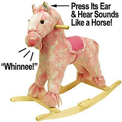 Pink Plush Rocking Pony with Sound - Toys & Games > Animal Rockers