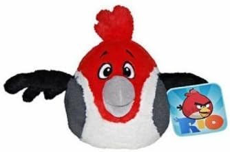 5 Inch Angry Bird Soft Plush Toy- Rio Bird- PEDRO - RED BIRD (K34) [Toy] by WHITEHOUSE LESUIRE