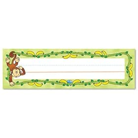 Carson-Dellosa Publishing 122012 - Desk Nameplates, Monkeys, 9 1/2 x 3, 36/Set-CDP122012