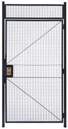 WireCrafters HD3712 840 Specs Hinge Door Woven Wire Partition, Gray