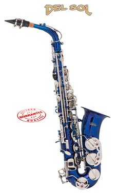 Del Sol Student Alto Saxophone Blue Lacquered