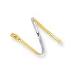 14K Two-Tone Gold Reversible Omega Bracelet - 7 inches