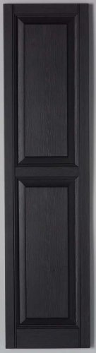 Richwood Black 15x67 Raised Panel Shutter Pair