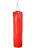 Red Heavy Duty Punching Bag With Chains