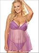 Peek-a-Boo Cup Babydoll Plus