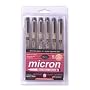 Sakura Pigma Micron Pen Set 6 Per Package, Black Ink