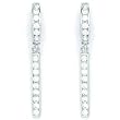 Sterling Silver Classic CZ Drop Huggy Earrings