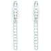 Sterling Silver Classic CZ Drop Huggy Earrings