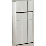 JKプラン 折れ戸食器棚シリーズ　幅90 　ホワイト&ブラウン　kc-248