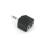Headphone Jack Splitter 3.5mm 1/8" Stereo Mini Plug