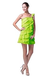 Plus Size One Shoulder Sleeveless Cocktail Short Sequined  Ruched Club Dress/Evening Dress/Homecoming Dress/Prom Dress/Quinceanera Dress/Wedding Party Dress  With Ruffles