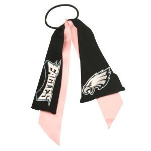 Philadelphia Eagles Pink Ribbon Ponytail Holder